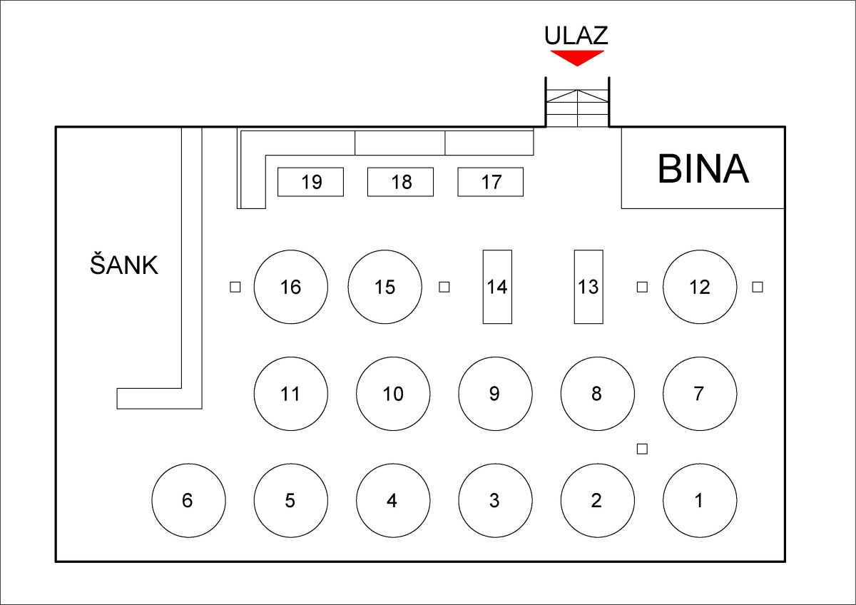 Mapa sedenja - Klub Time Out New Year’s Eve 2026